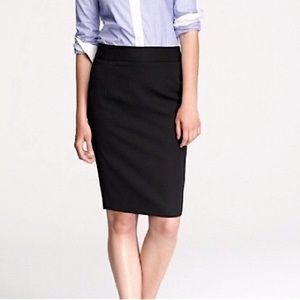 J. Crew Super 120's No. 2 Pencil Skirt - Black